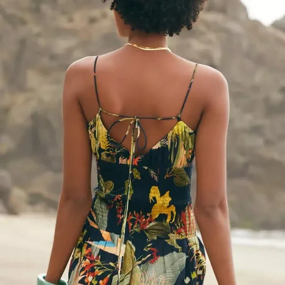 Anthropologie The Josephine Smocked Drop-Waist Dress